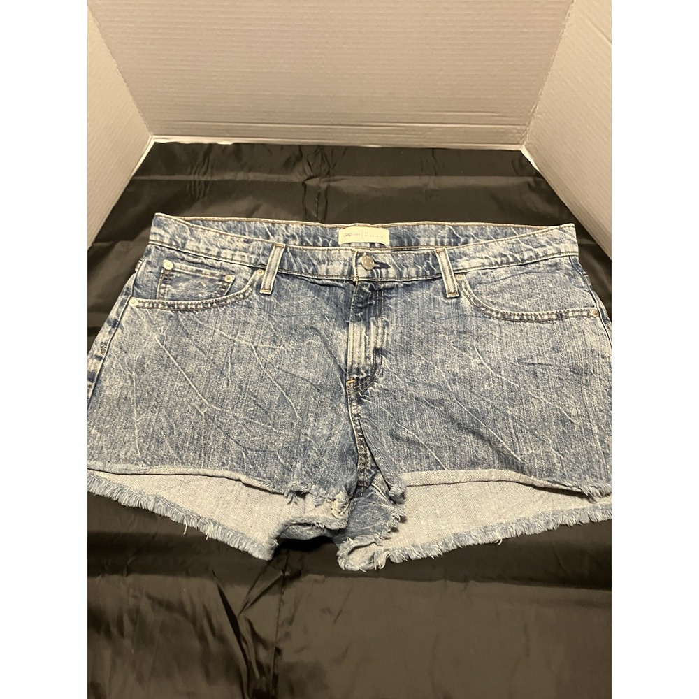 Gap Denim Women's Acid Wash  Frayed Raw Hem Jean Shorty Shorts Size 33 3" Inseam